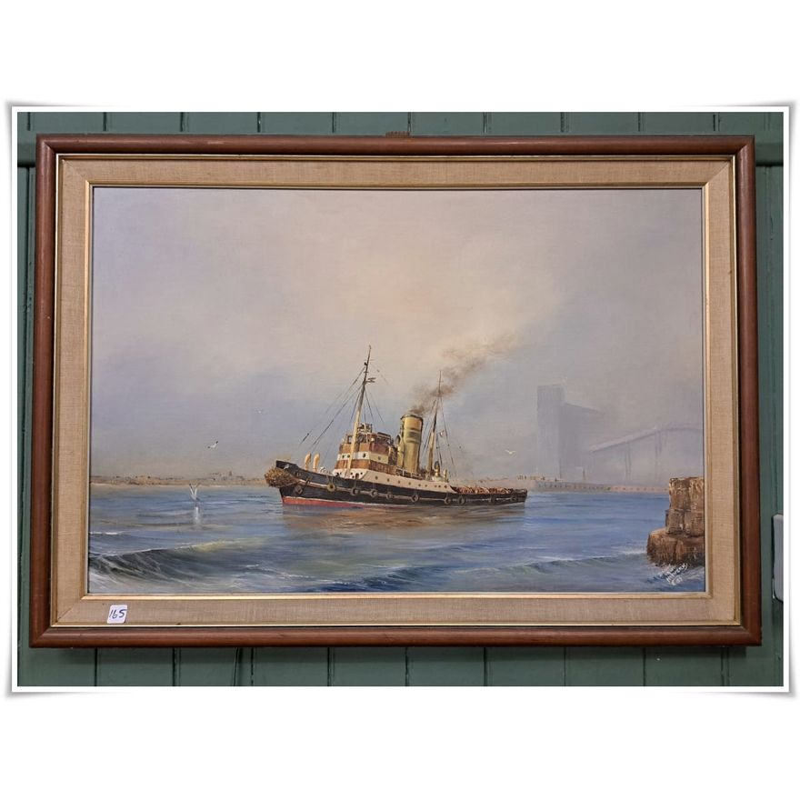 Danie Van Niekerk Oil Painting of a ship